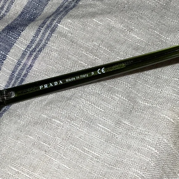 Prada PR07E Dark Tortoise Shell and Lime Green Prescription Eyeglasses